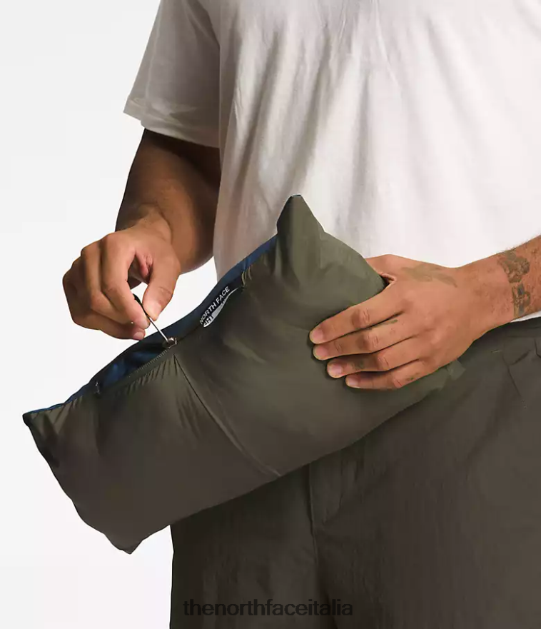 The North Face vestiario 460N8D826 blu ombreggiato/nuovo verde tortora uomini 92 low-fi hi-tek nuptse