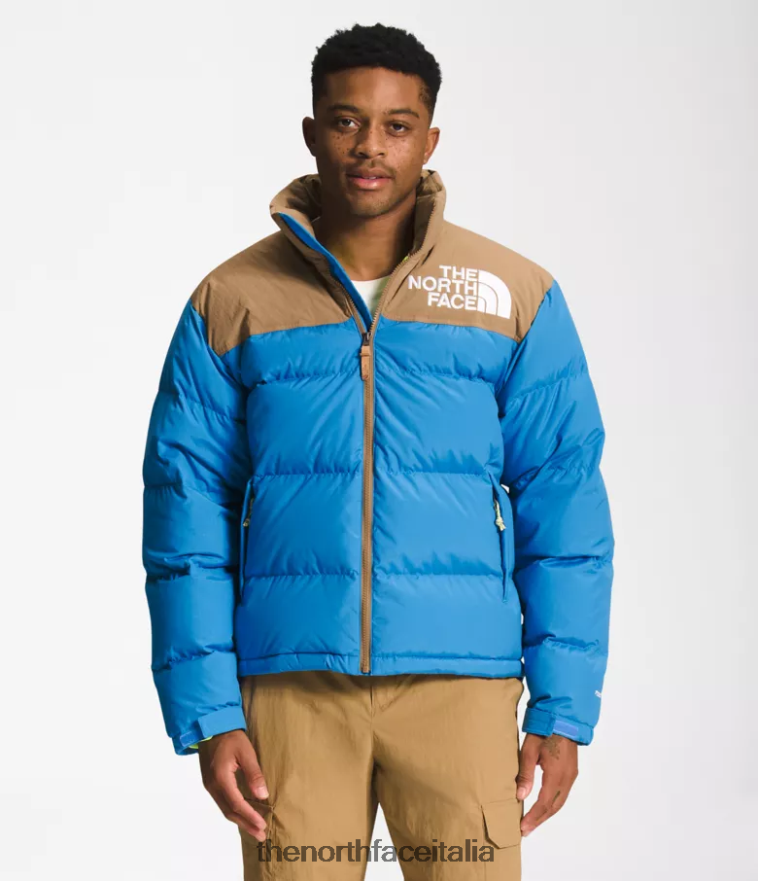 The North Face vestiario 460N8D828 blu super sonico/marrone utile uomini 92 low-fi hi-tek nuptse