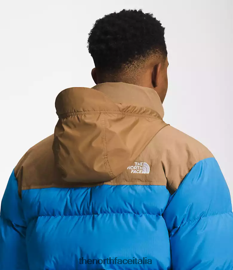 The North Face vestiario 460N8D828 blu super sonico/marrone utile uomini 92 low-fi hi-tek nuptse