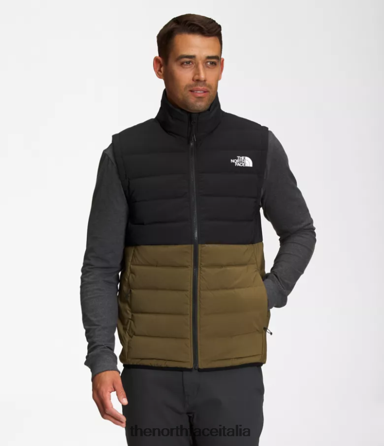 The North Face vestiario 460N8D1032 tnf nero/oliva militare uomini Gilet in piumino elasticizzato Belleview