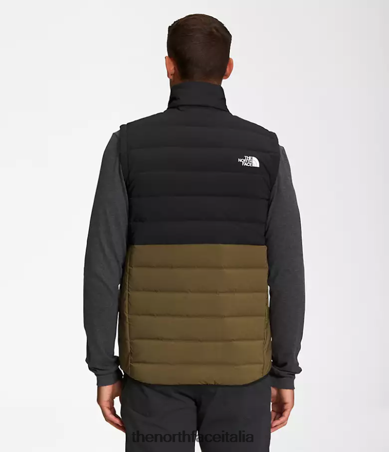 The North Face vestiario 460N8D1032 tnf nero/oliva militare uomini Gilet in piumino elasticizzato Belleview