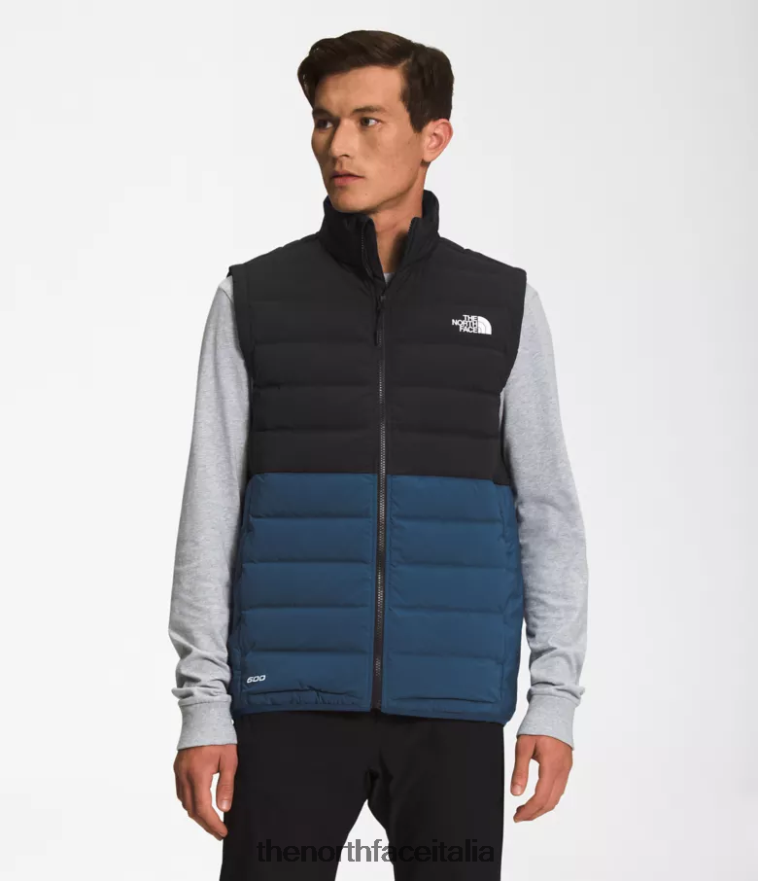 The North Face vestiario 460N8D1033 tnf nero/blu ombreggiato uomini Gilet in piumino elasticizzato Belleview