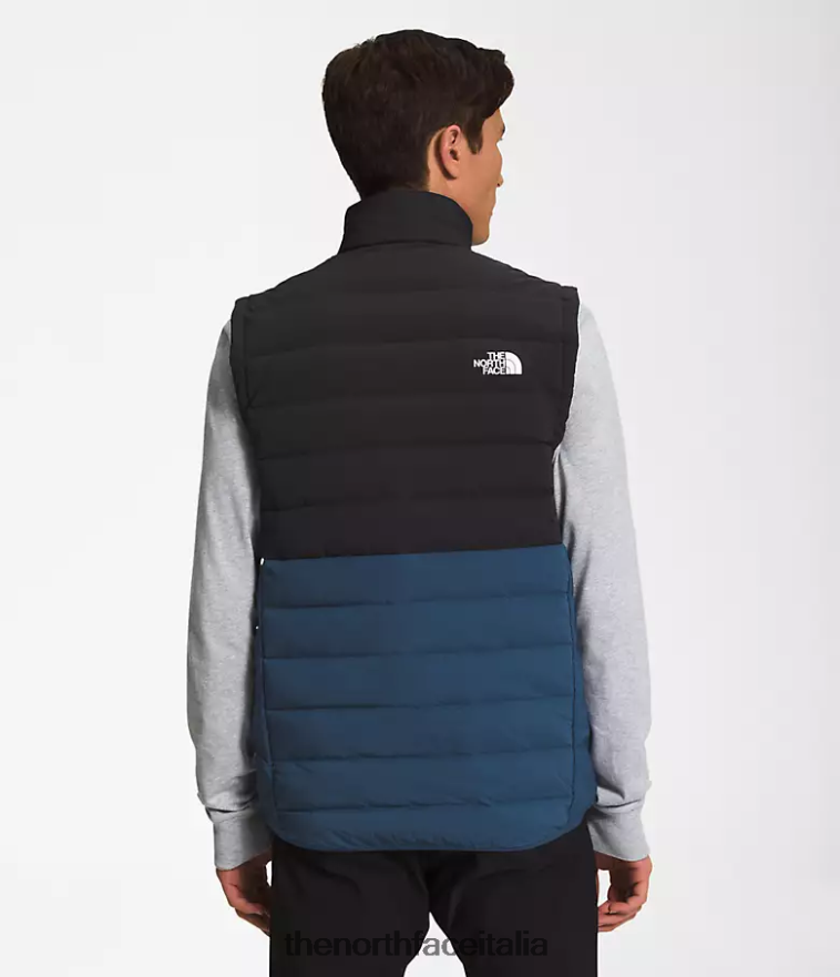 The North Face vestiario 460N8D1033 tnf nero/blu ombreggiato uomini Gilet in piumino elasticizzato Belleview