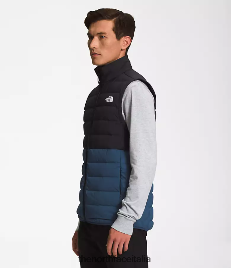 The North Face vestiario 460N8D1033 tnf nero/blu ombreggiato uomini Gilet in piumino elasticizzato Belleview