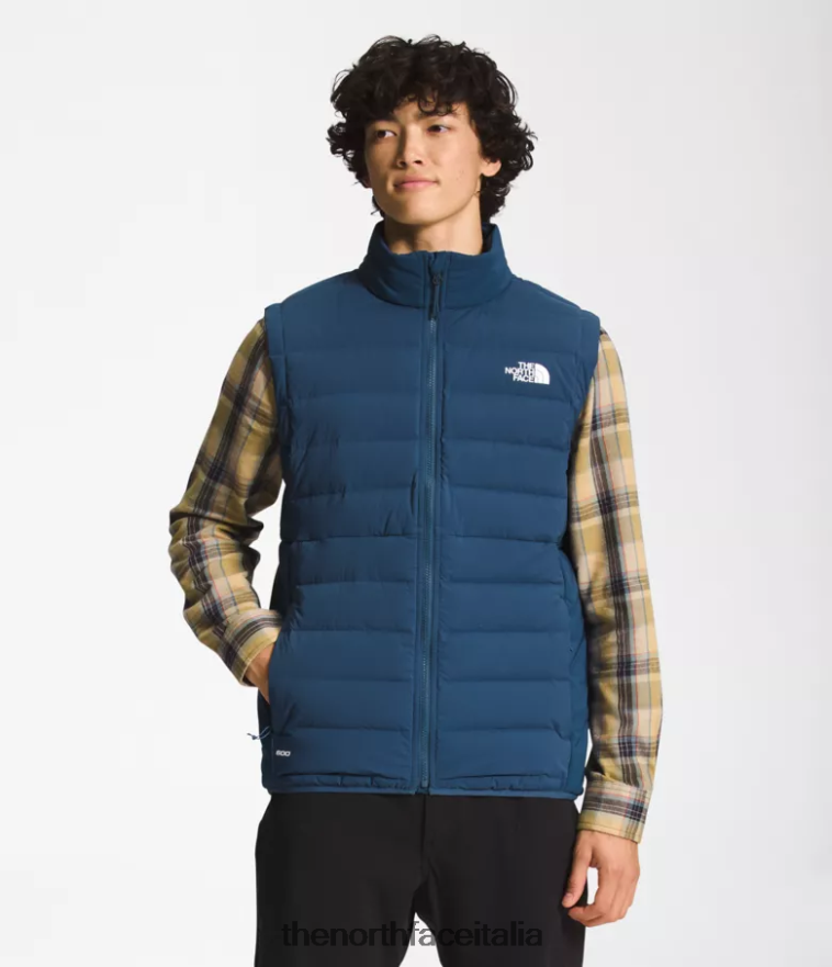 The North Face vestiario 460N8D1034 blu ombroso uomini Gilet in piumino elasticizzato Belleview