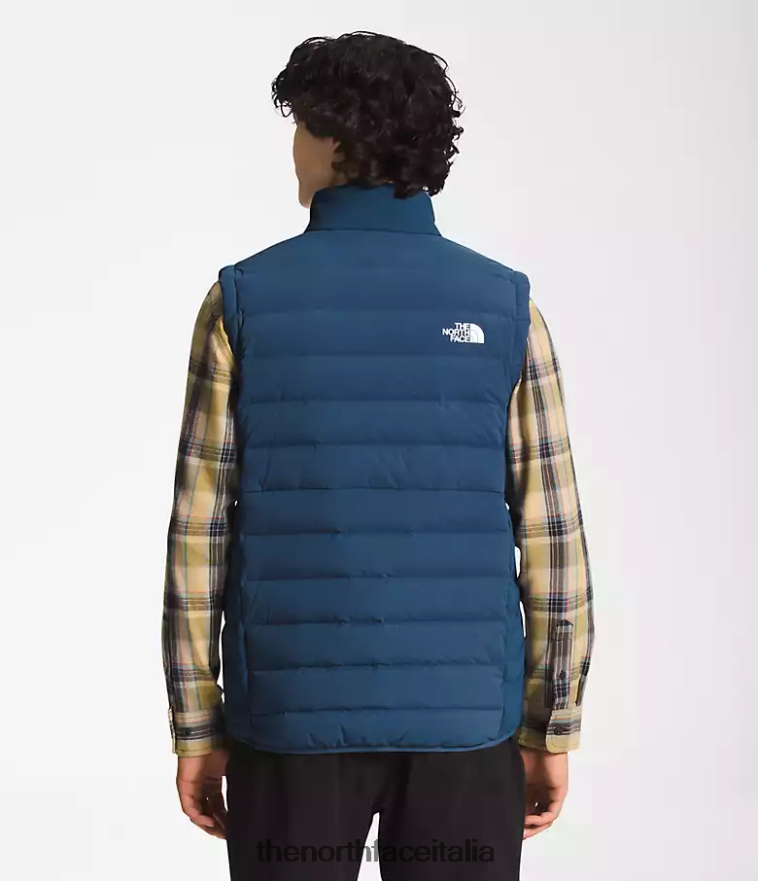The North Face vestiario 460N8D1034 blu ombroso uomini Gilet in piumino elasticizzato Belleview