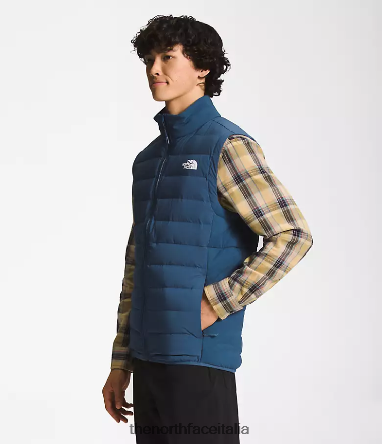 The North Face vestiario 460N8D1034 blu ombroso uomini Gilet in piumino elasticizzato Belleview