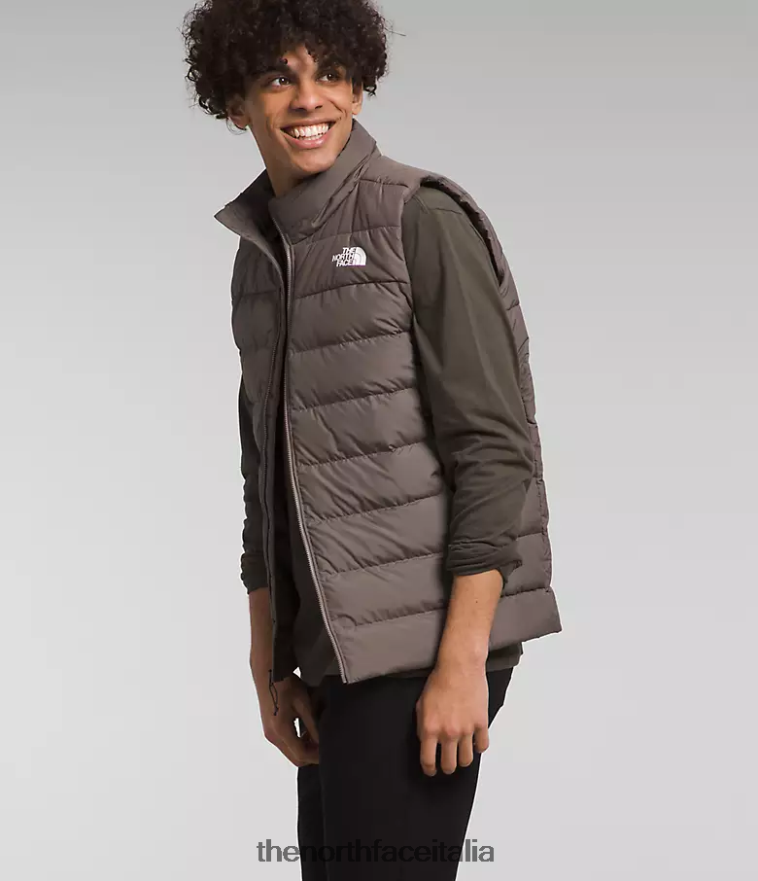 The North Face vestiario 460N8D992 marrone falco uomini gilet aconcagua 3