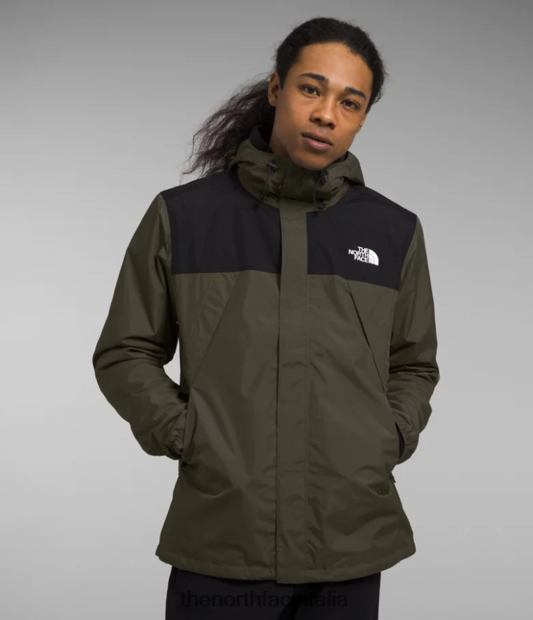 The North Face vestiario 460N8D1002 nuovo verde tortora/tnf nero uomini triclima di antora