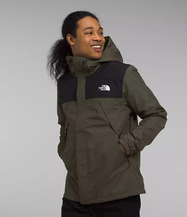 The North Face vestiario 460N8D1002 nuovo verde tortora/tnf nero uomini triclima di antora