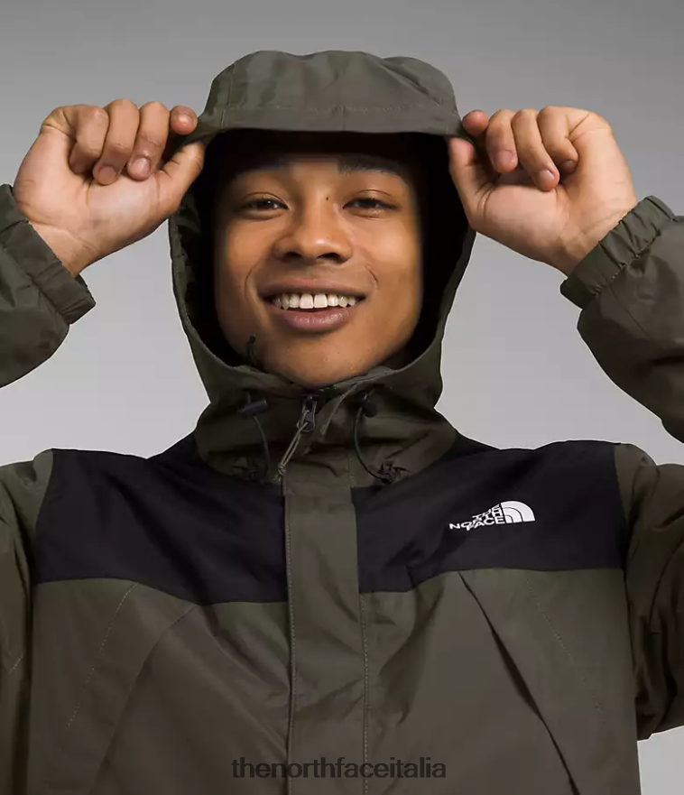 The North Face vestiario 460N8D1002 nuovo verde tortora/tnf nero uomini triclima di antora