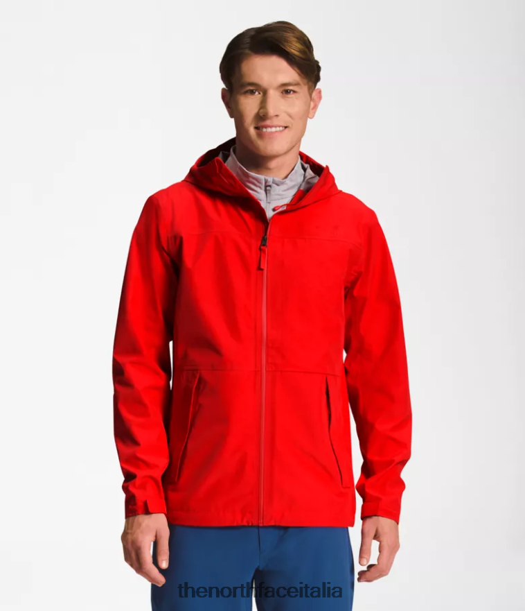 The North Face vestiario 460N8D1115 rosso fuoco uomini giacca dryzzle futurelight