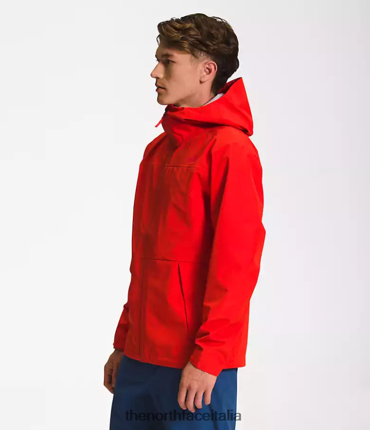 The North Face vestiario 460N8D1115 rosso fuoco uomini giacca dryzzle futurelight