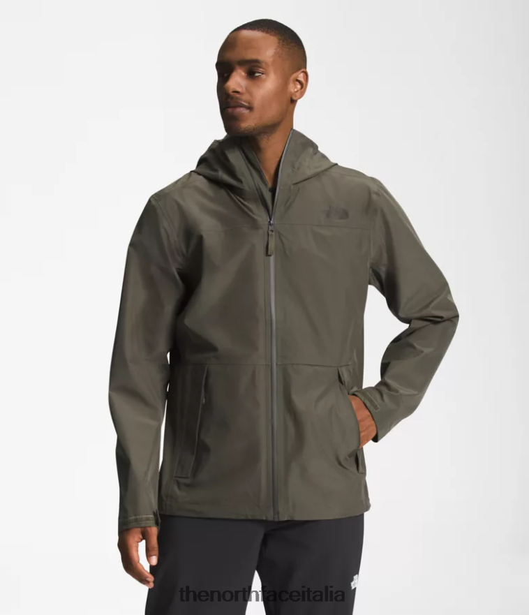 The North Face vestiario 460N8D1116 nuovo verde tortora uomini giacca dryzzle futurelight