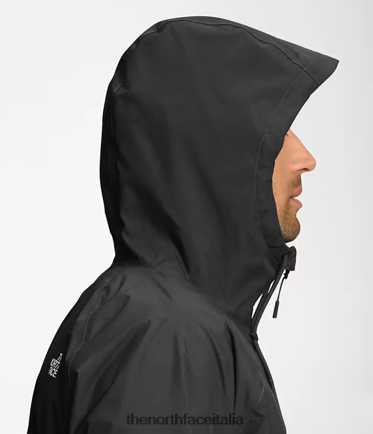 The North Face vestiario 460N8D1193 grazie nero uomini felpa con cappuccio antipioggia antora