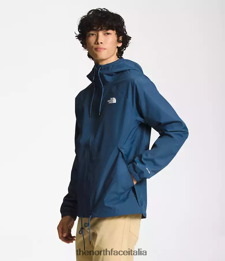 The North Face vestiario 460N8D1195 blu ombroso uomini felpa con cappuccio antipioggia antora