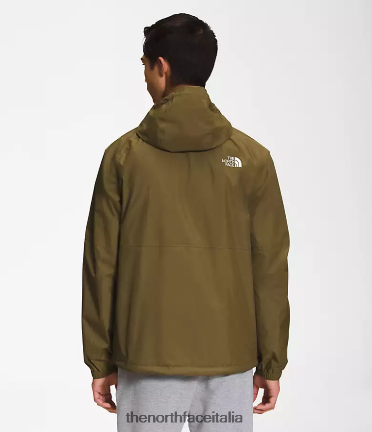 The North Face vestiario 460N8D1197 olivo militare uomini felpa con cappuccio antipioggia antora