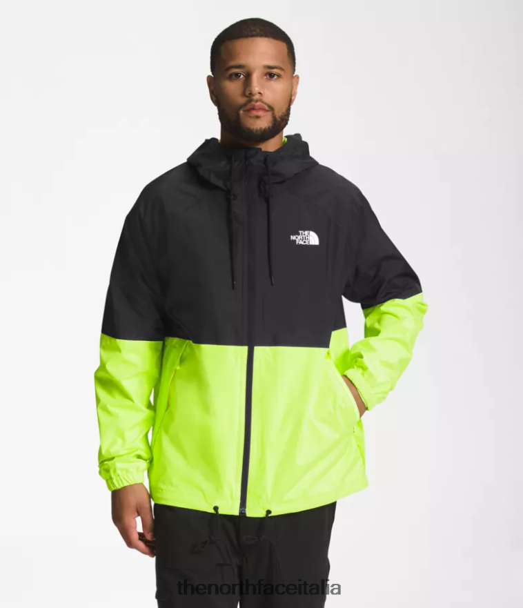 The North Face vestiario 460N8D1198 tnf nero/led giallo uomini felpa con cappuccio antipioggia antora