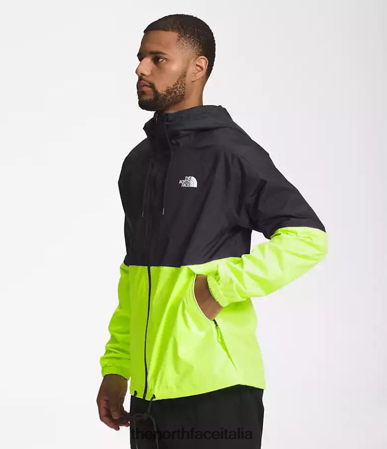 The North Face vestiario 460N8D1198 tnf nero/led giallo uomini felpa con cappuccio antipioggia antora