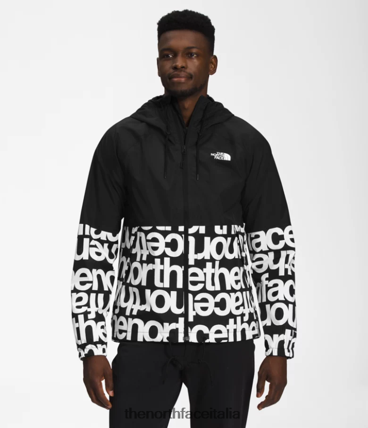 The North Face vestiario 460N8D1199 stampa tnf nera/tnf nera uomini felpa con cappuccio antipioggia antora