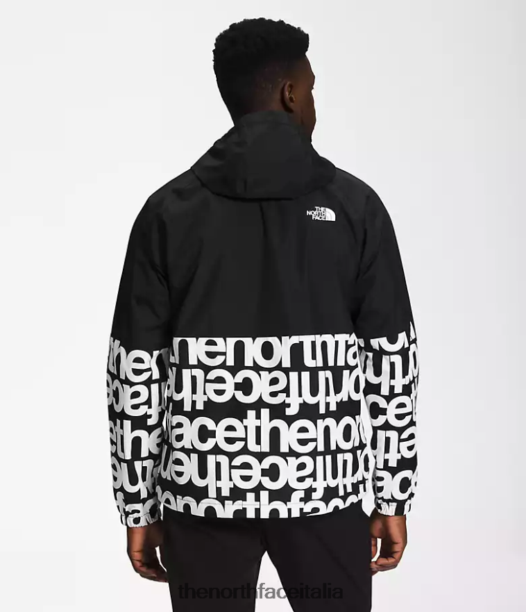 The North Face vestiario 460N8D1199 stampa tnf nera/tnf nera uomini felpa con cappuccio antipioggia antora
