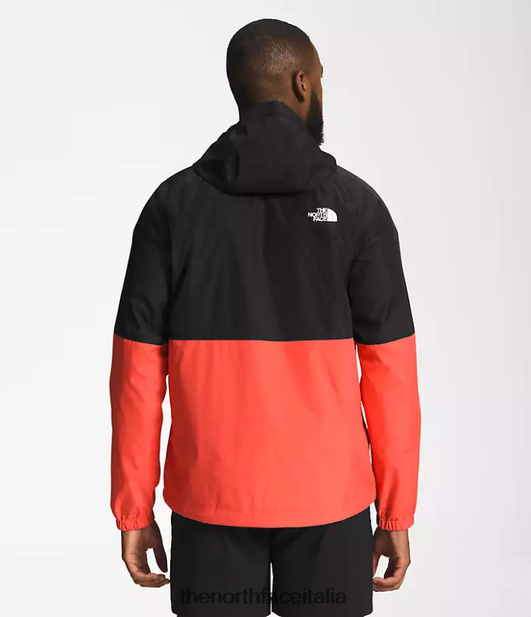 The North Face vestiario 460N8D1200 tnf nero/arancione retrò uomini felpa con cappuccio antipioggia antora