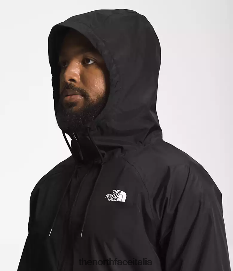 The North Face vestiario 460N8D1200 tnf nero/arancione retrò uomini felpa con cappuccio antipioggia antora