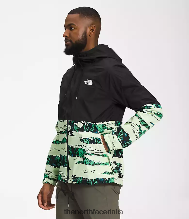 The North Face vestiario 460N8D1201 stampa mimetica tnf nero/marrone utile uomini felpa con cappuccio antipioggia antora