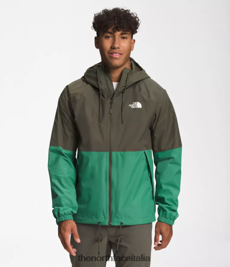 The North Face vestiario 460N8D1202 nuovo verde tortora/verde erba intenso uomini felpa con cappuccio antipioggia antora