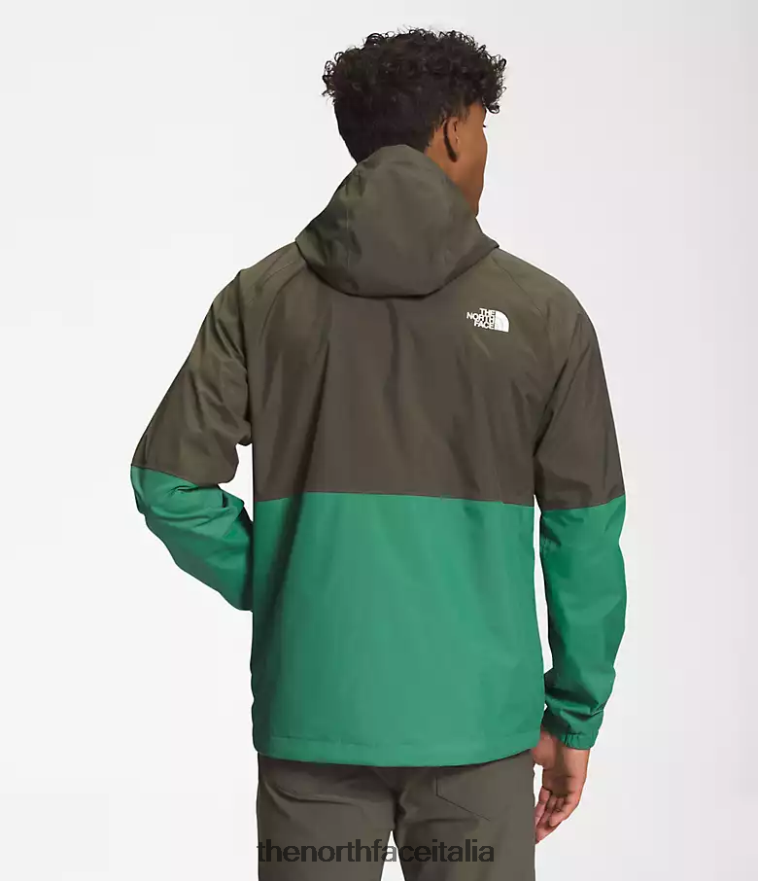 The North Face vestiario 460N8D1202 nuovo verde tortora/verde erba intenso uomini felpa con cappuccio antipioggia antora