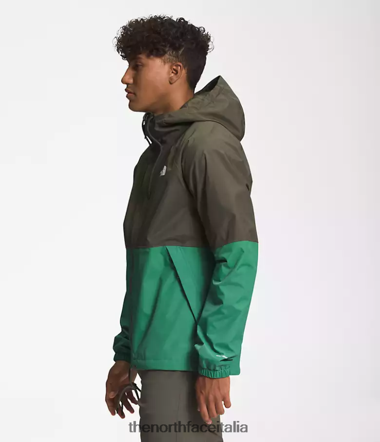 The North Face vestiario 460N8D1202 nuovo verde tortora/verde erba intenso uomini felpa con cappuccio antipioggia antora
