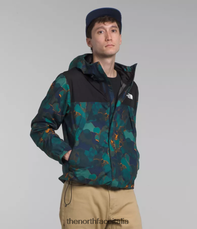 The North Face vestiario 460N8D281 stampa con texture mimetica navy summit/tnf nero uomini giacca antoriana