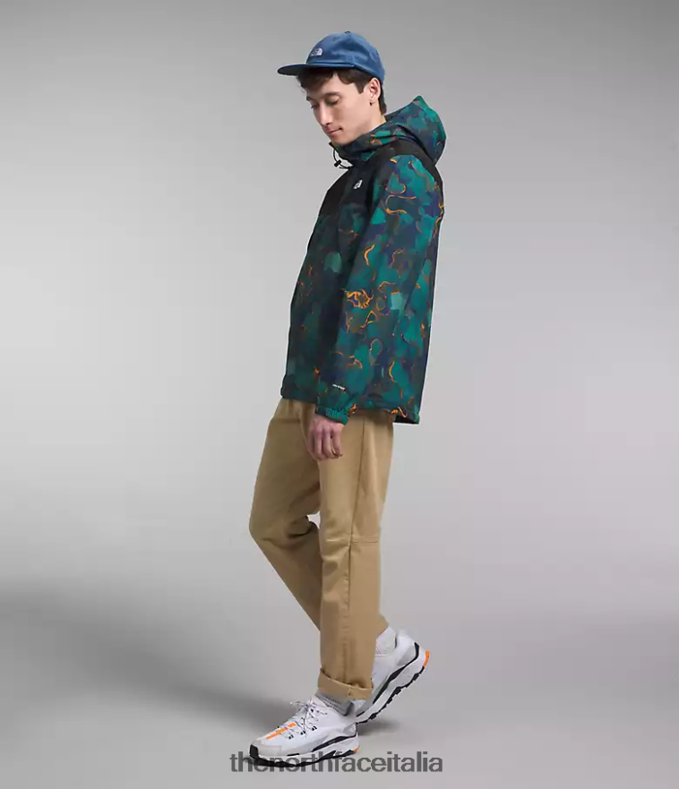 The North Face vestiario 460N8D281 stampa con texture mimetica navy summit/tnf nero uomini giacca antoriana