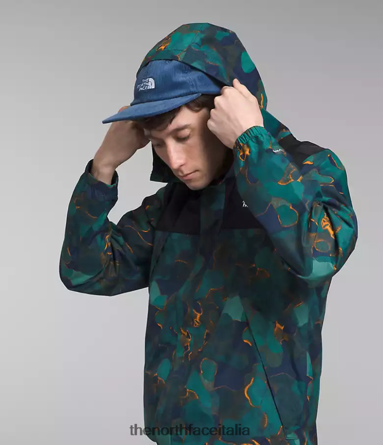 The North Face vestiario 460N8D281 stampa con texture mimetica navy summit/tnf nero uomini giacca antoriana