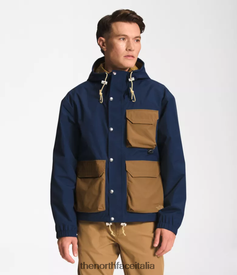 The North Face vestiario 460N8D294 summit blu scuro/marrone pratico uomini Giacca antipioggia pratica M66