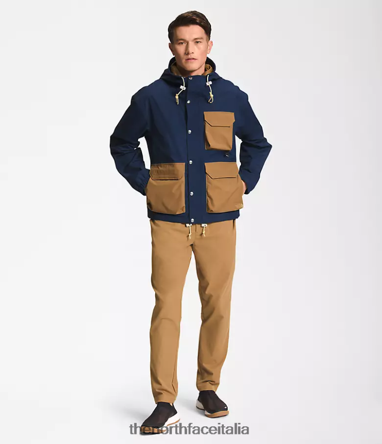 The North Face vestiario 460N8D294 summit blu scuro/marrone pratico uomini Giacca antipioggia pratica M66