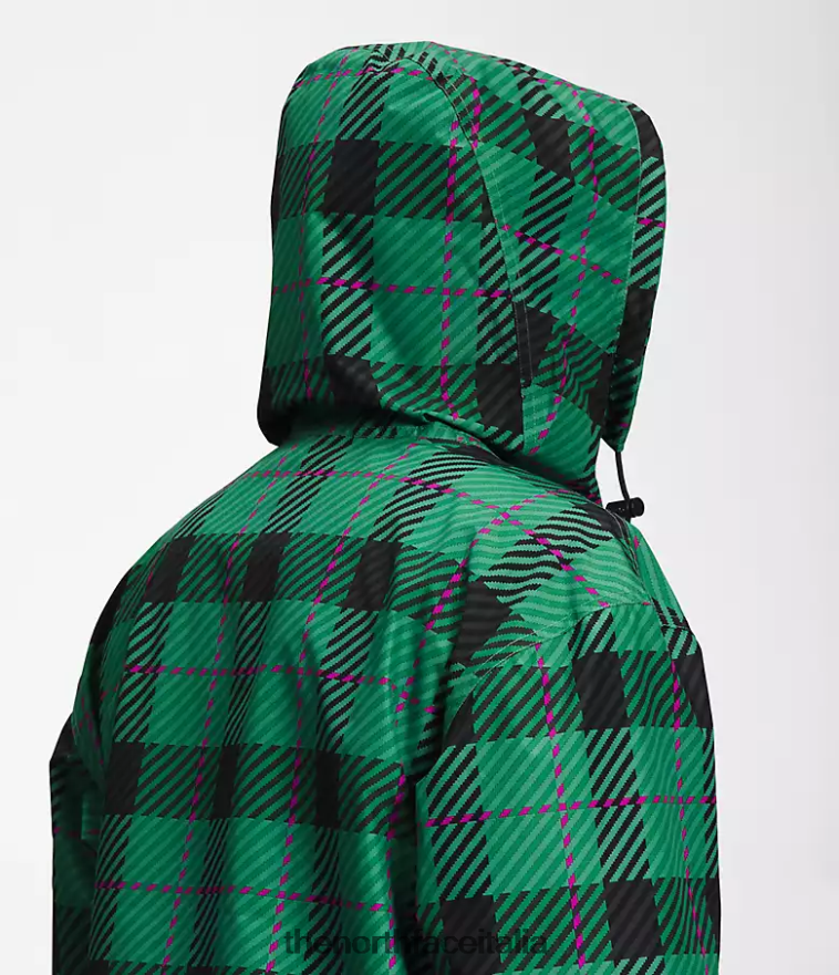 The North Face vestiario 460N8D295 plaid verde erba intenso uomini Giacca antipioggia pratica M66
