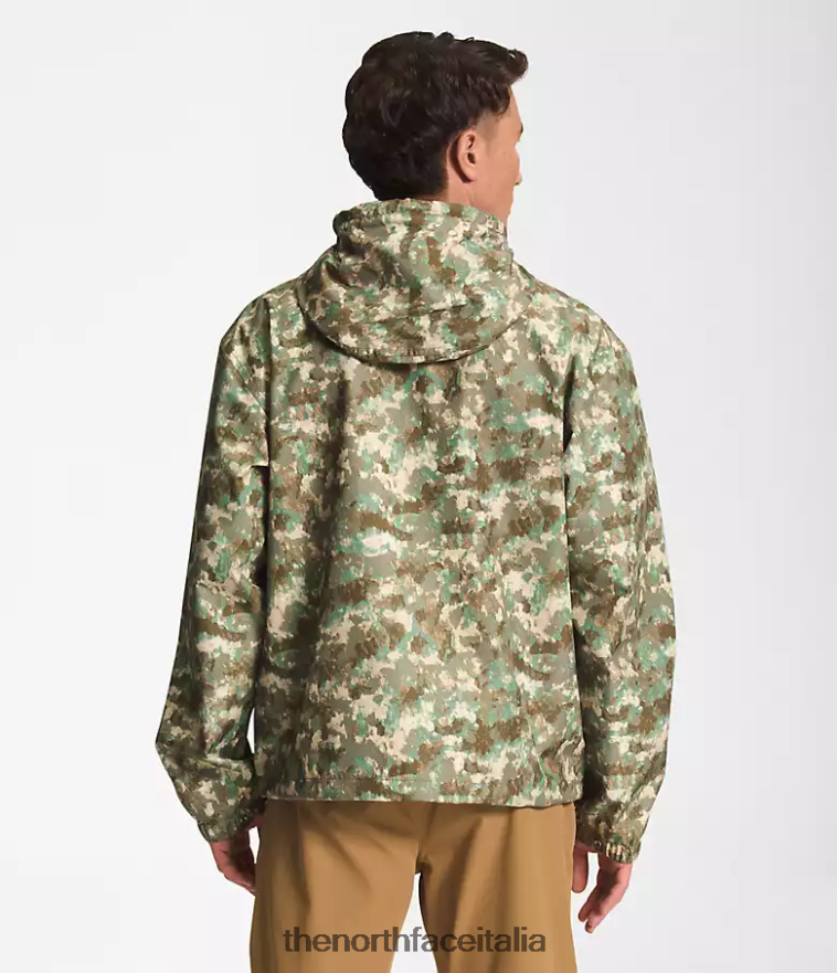 The North Face vestiario 460N8D296 stampa mimetica militare punteggiata di oliva uomini Giacca antipioggia pratica M66