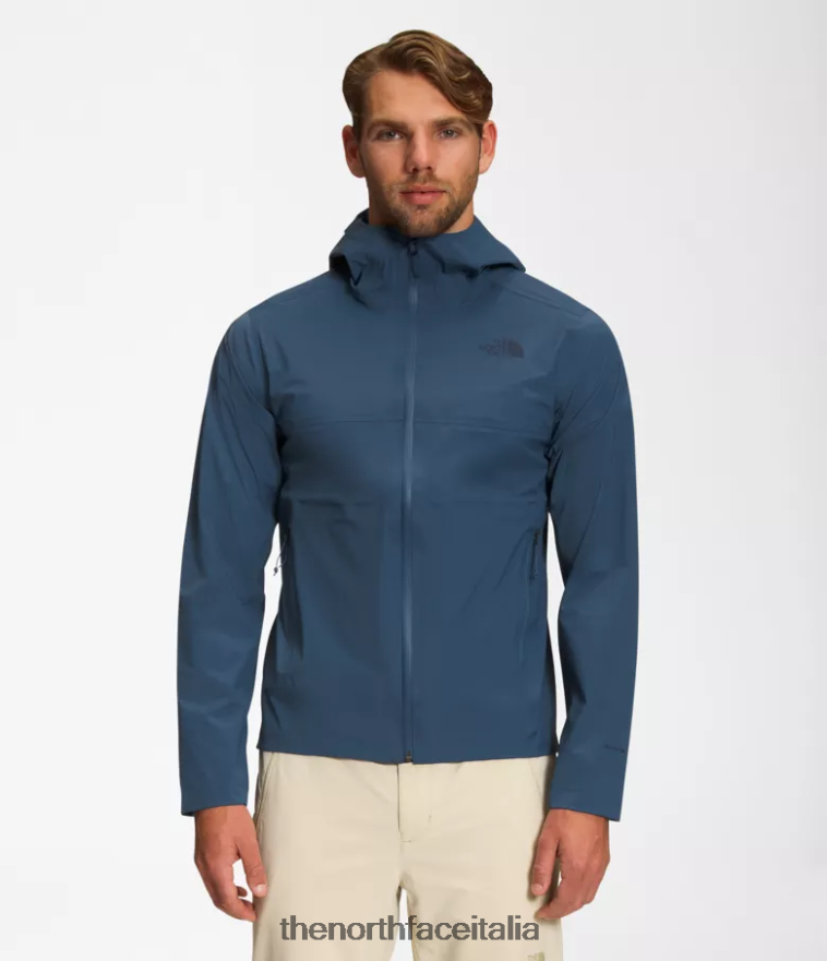 The North Face vestiario 460N8D412 blu ombroso uomini giacca dryvent del bacino occidentale