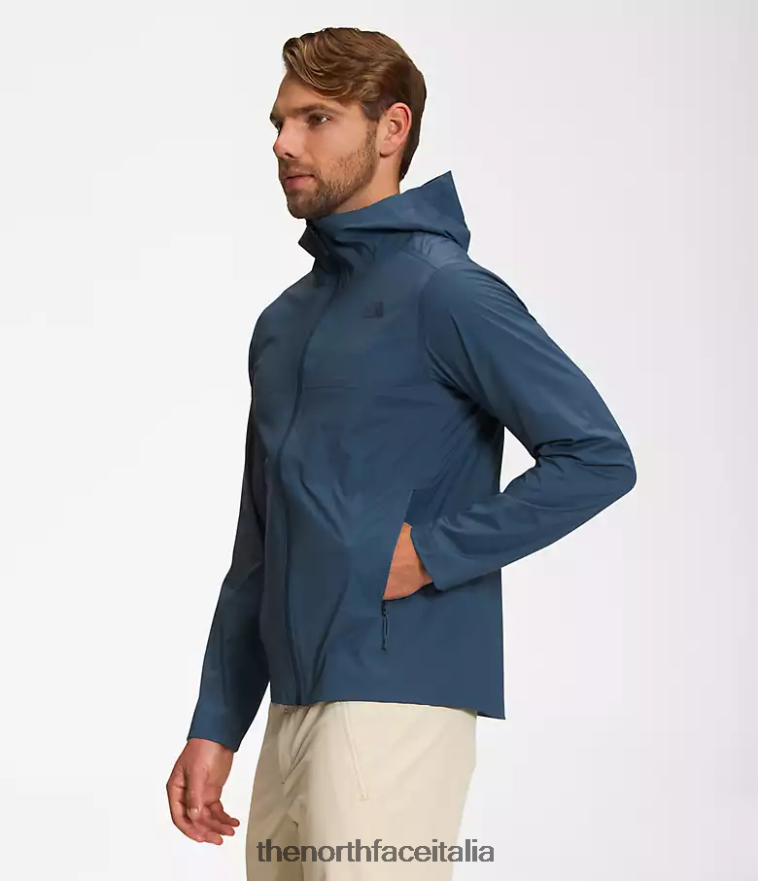 The North Face vestiario 460N8D412 blu ombroso uomini giacca dryvent del bacino occidentale