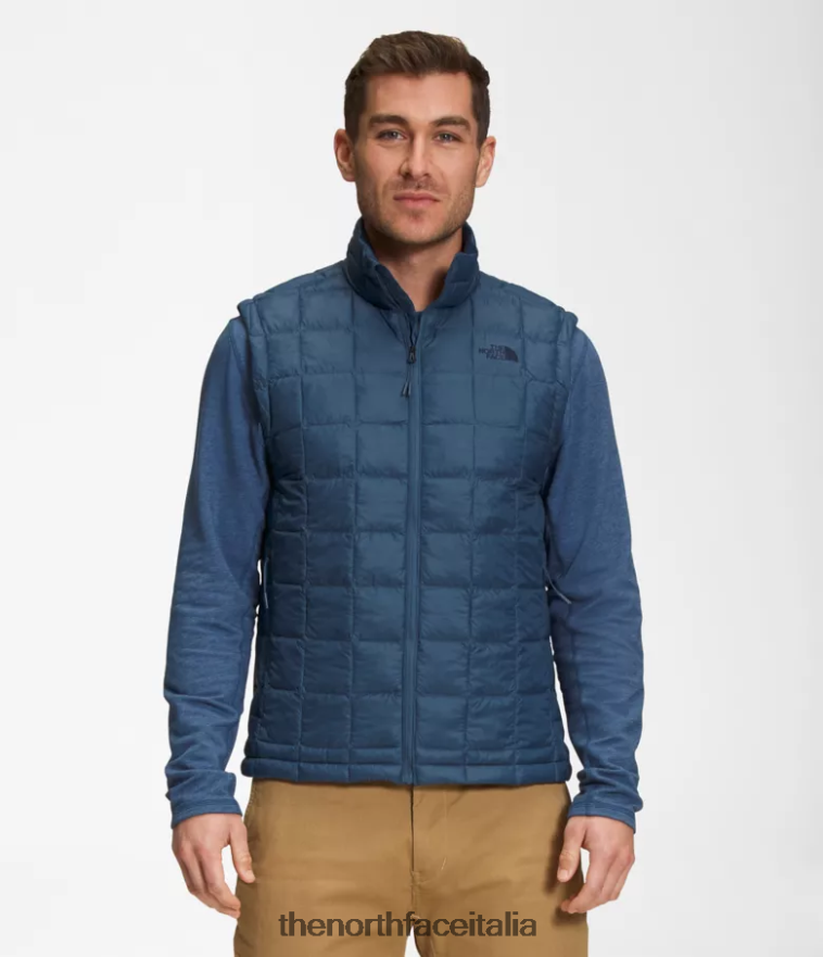 The North Face vestiario 460N8D1156 blu ombroso uomini gilet ecologico Thermoball 2.0