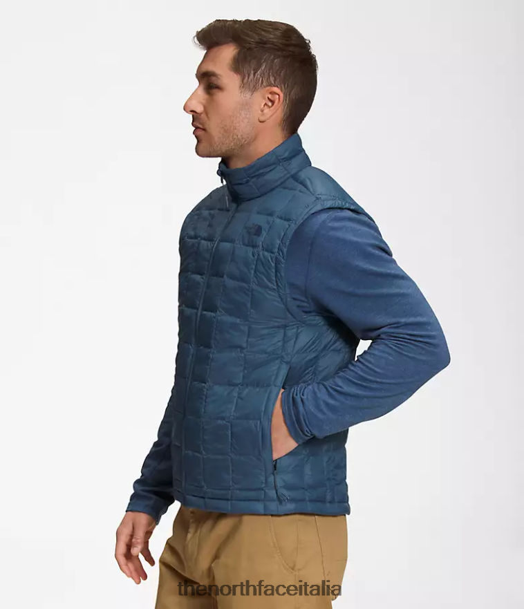 The North Face vestiario 460N8D1156 blu ombroso uomini gilet ecologico Thermoball 2.0