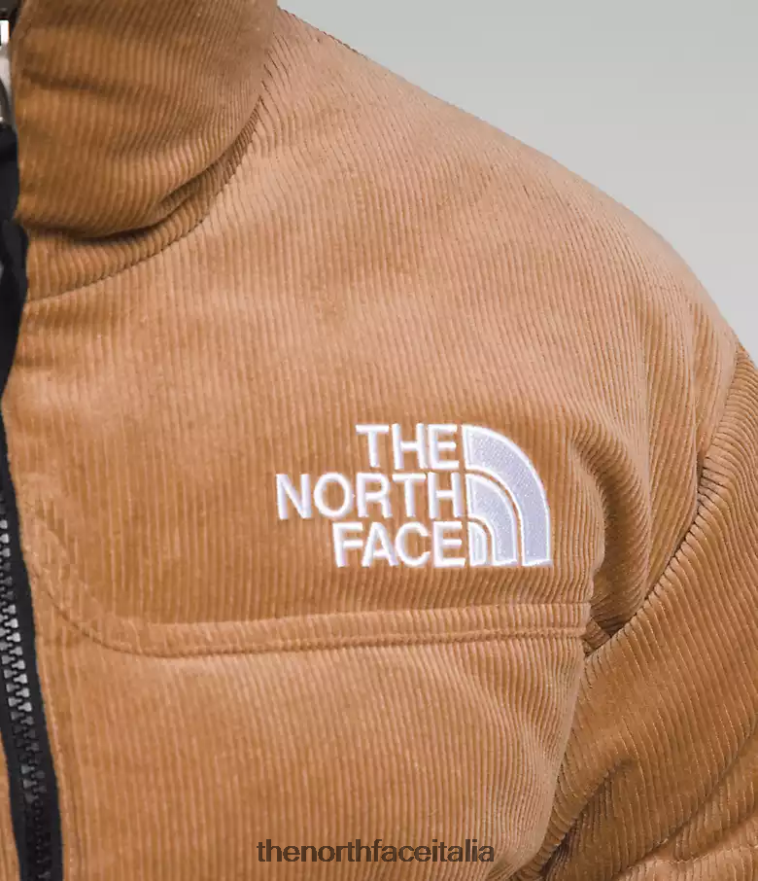 The North Face vestiario 460N8D1203 burro di mandorle/tnf nero uomini 92 giacca nuptse reversibile