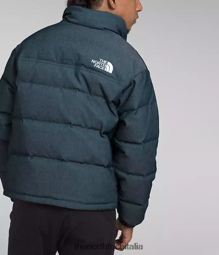 The North Face vestiario 460N8D1205 blu denim/tnf nero uomini 92 giacca nuptse reversibile