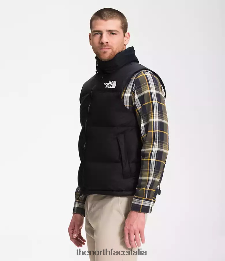 The North Face vestiario 460N8D288 tnf riciclato nero uomini Gilet retrò nuptse del 1996
