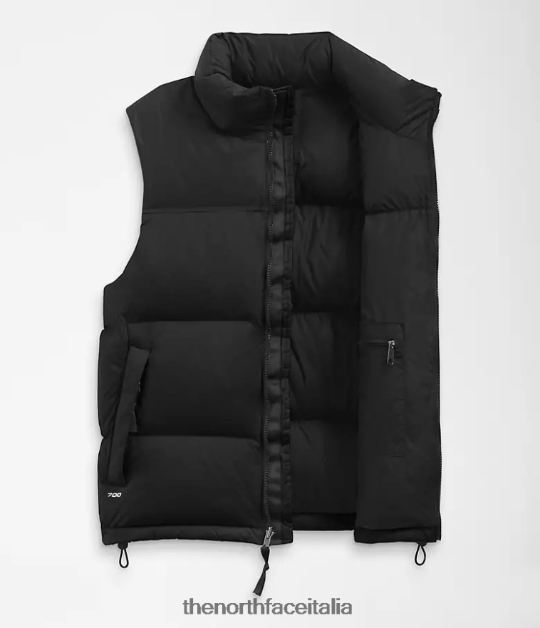 The North Face vestiario 460N8D288 tnf riciclato nero uomini Gilet retrò nuptse del 1996