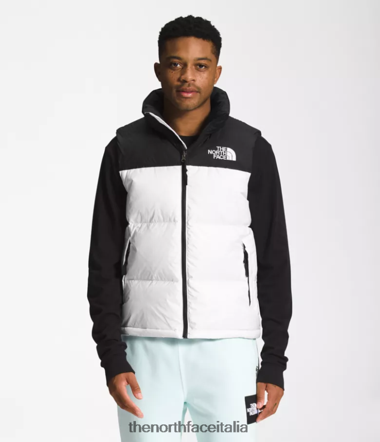 The North Face vestiario 460N8D290 tnf bianco/tnf nero uomini Gilet retrò nuptse del 1996