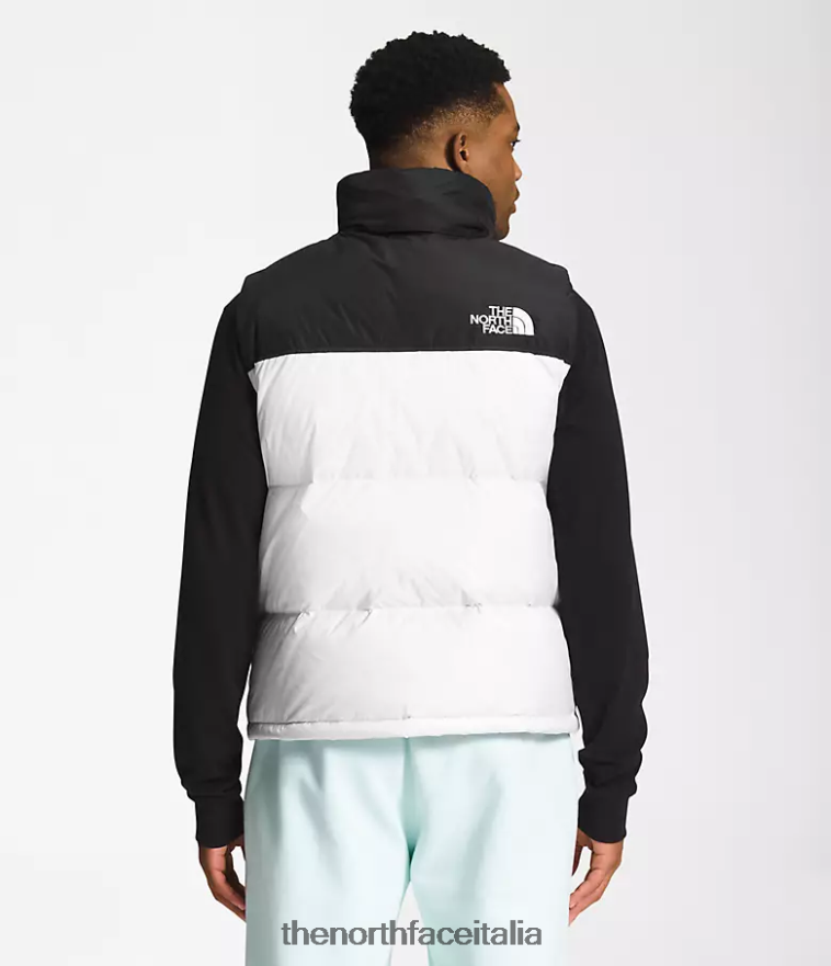 The North Face vestiario 460N8D290 tnf bianco/tnf nero uomini Gilet retrò nuptse del 1996