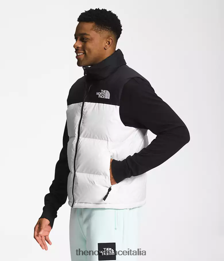 The North Face vestiario 460N8D290 tnf bianco/tnf nero uomini Gilet retrò nuptse del 1996