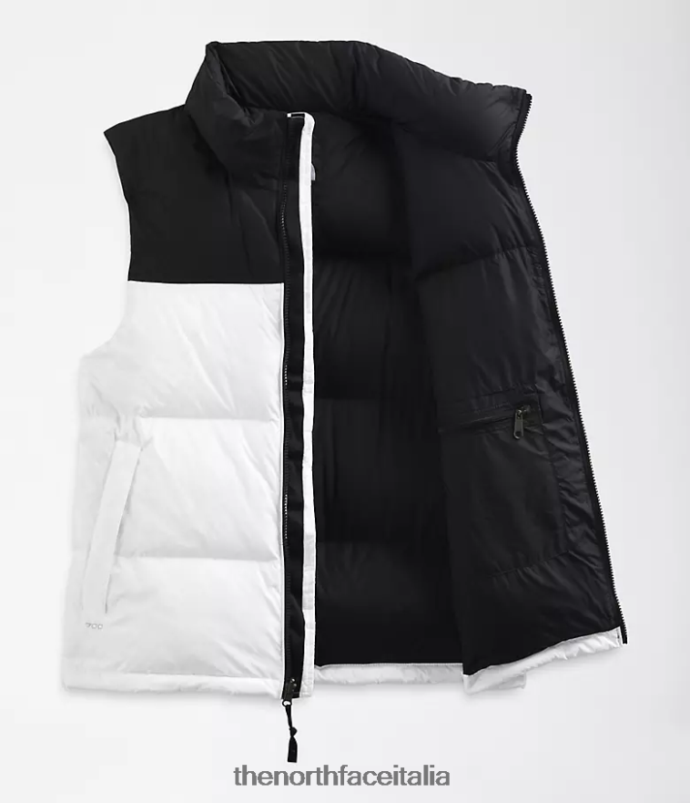 The North Face vestiario 460N8D290 tnf bianco/tnf nero uomini Gilet retrò nuptse del 1996